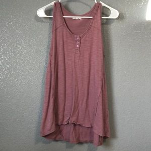 Mauve Rugged Long Tank Top